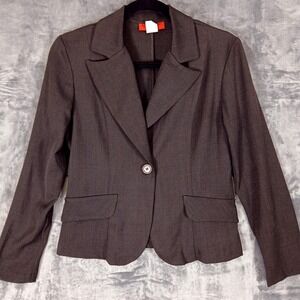 Alyn Paige Blazer Womens 5/6 Brown Single Button Career Work Jacket USA